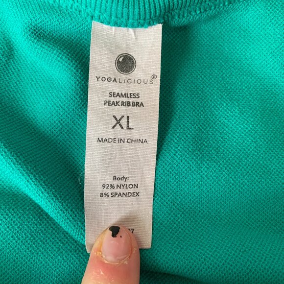 Yogalicious Teal Sports Bra - Picture 2 of 3